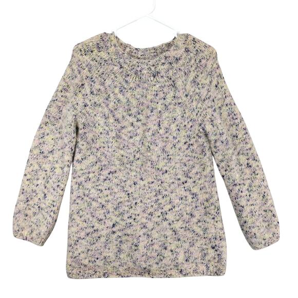 Lou & Grey Women's XS Oversized Fuzzy Sweater, Pink Multicolor Cozy Coquette - Picture 1 of 6